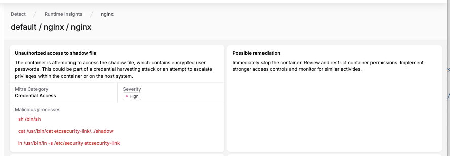 Screenshot of AI-powered Automated Investigation_nginxsymlink